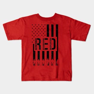 On Friday We Wear Red We Wear Red Remember Everyone Deployed Kids T-Shirt